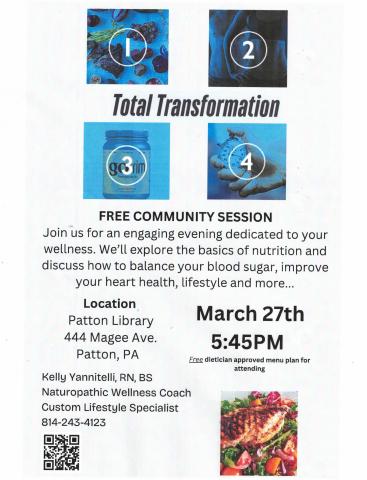 Total Transformation, March 27th at 5:54 PM