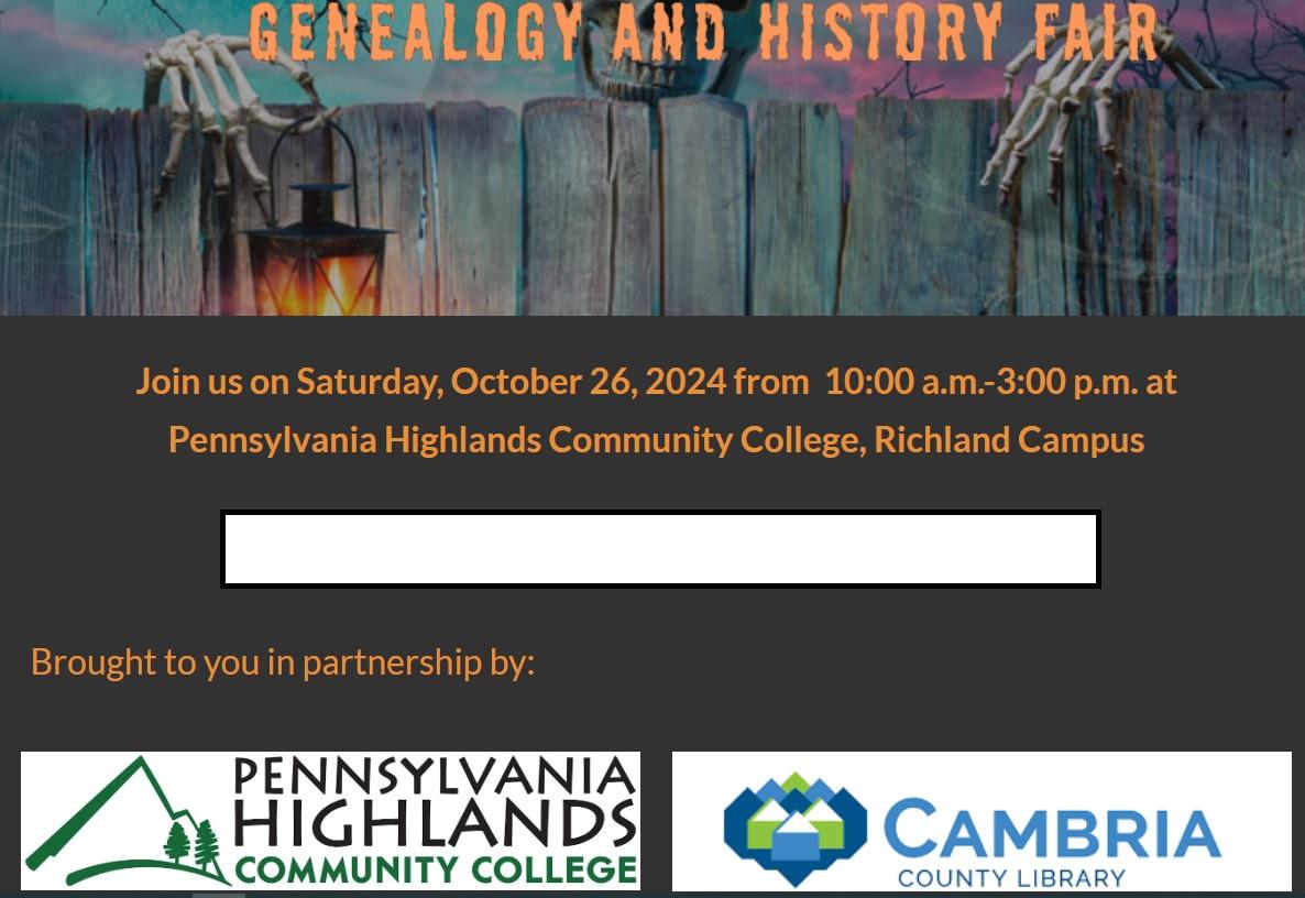 Genealogy and History Fair graphic