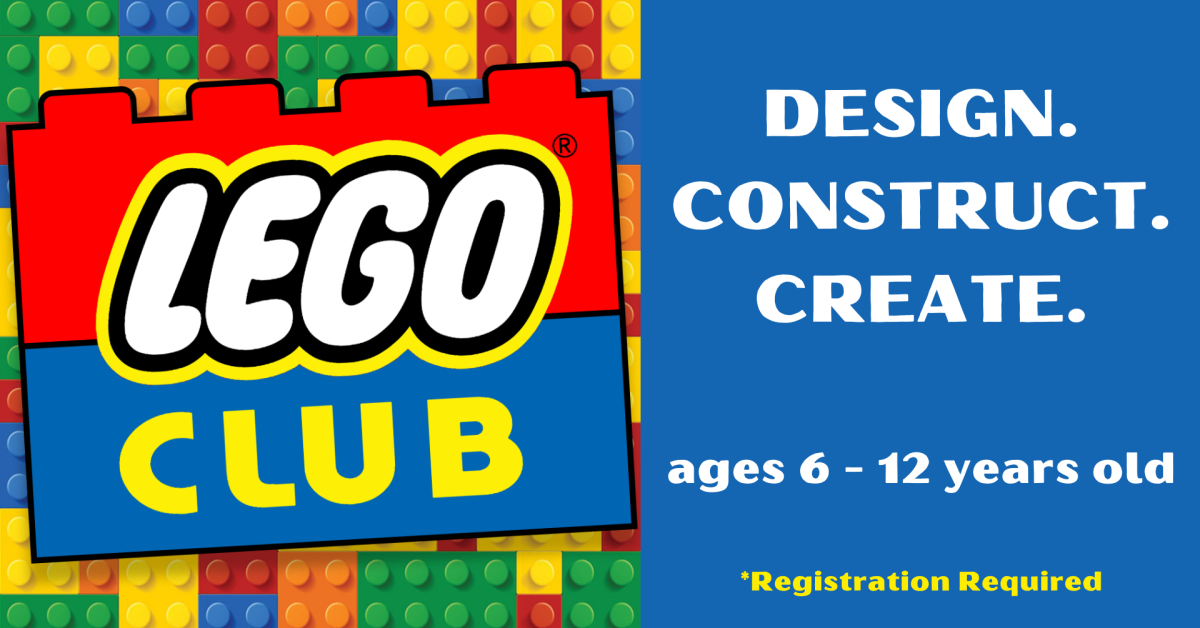 LEGO Club for ages six to twelve years old.